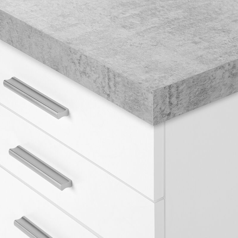 Monarch Specialties I 7051 File Cabinet, Rolling Mobile, Storage Drawers, Printer Stand, Office, Work, Laminate, Grey, White, Contemporary, Modern