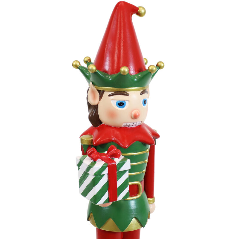 Sunnydaze Jingles the Christmas Elf Indoor Nutcracker Statue - 17 in
