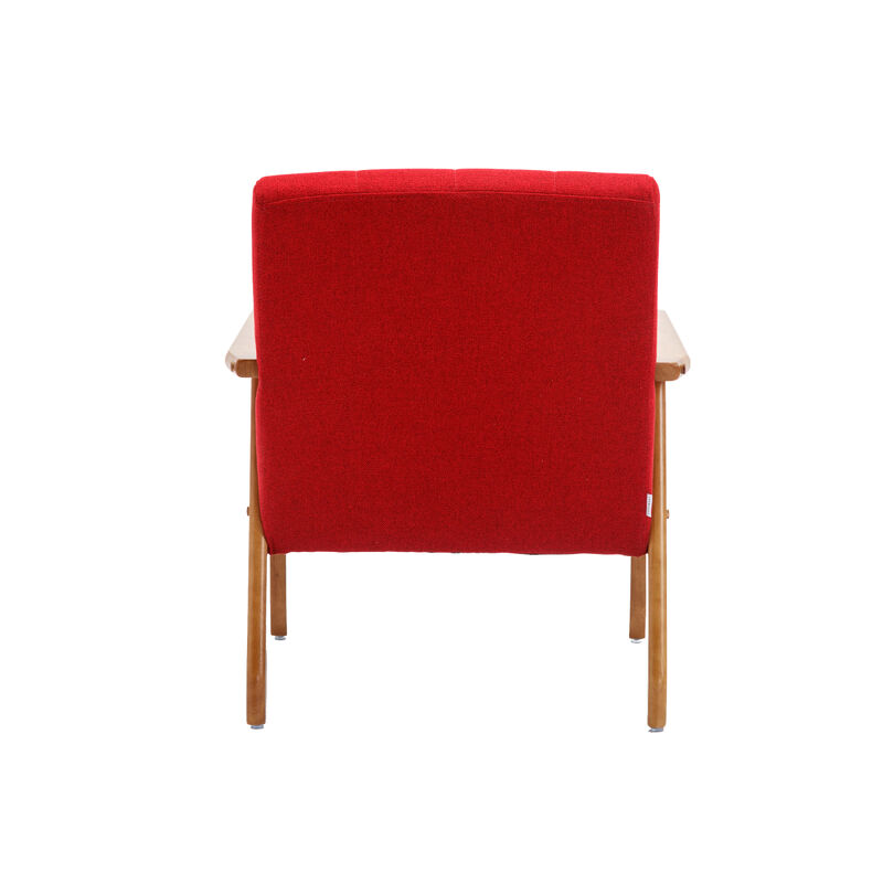 Accent Chairs Set Of 2 With Side Table, Mid Century Modern Accent Chair, Wood And Fabric