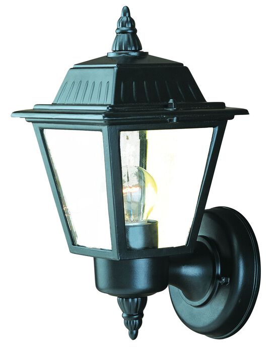 Hivvago Matte Black Cast Aluminum Outdoor Wall Light