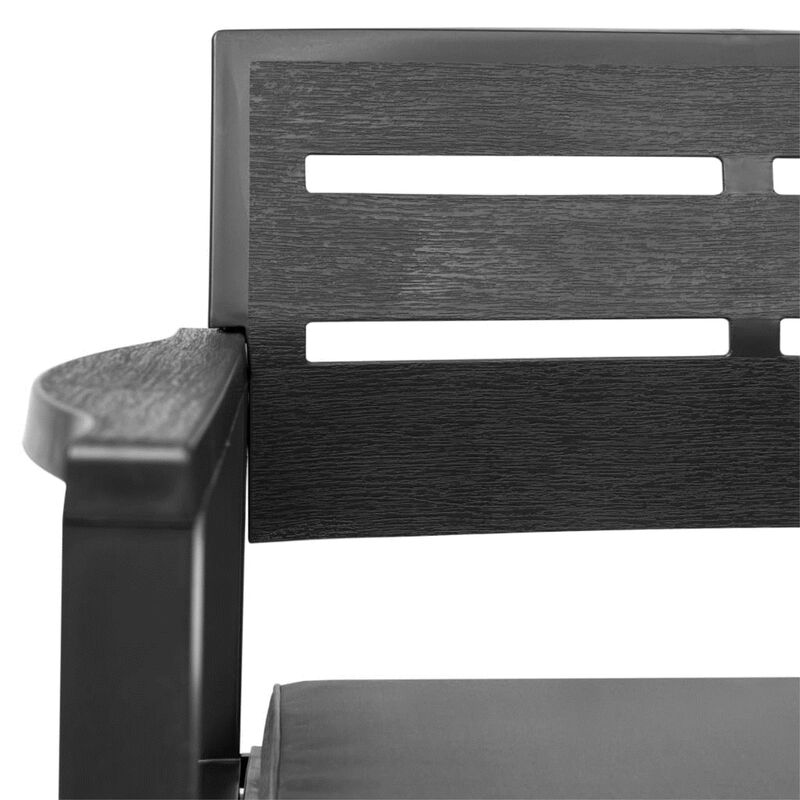 vidaXL 2-Seater Garden Bench with Cushions 52.4" Plastic Anthracite