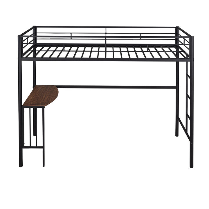 Merax Metal Loft Bed with Desk and Ladder