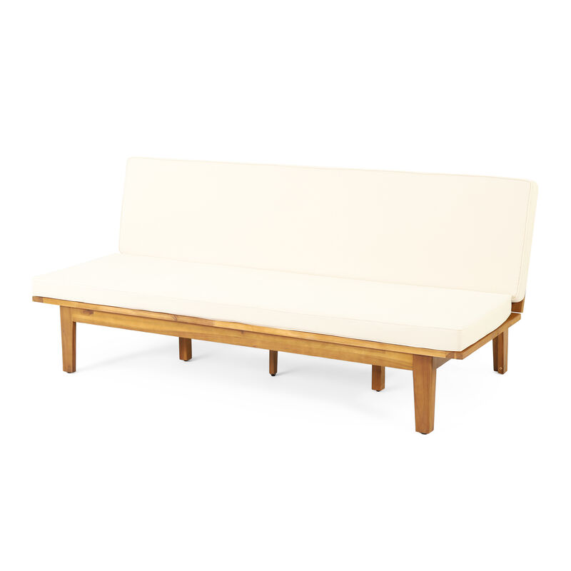 Merax Outdoor Acacia Wood Sofa Daybed Bed