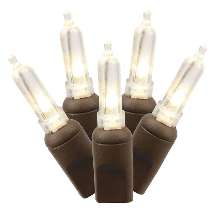 Vickerman  LED Brown Wire Italian End Connecting 34 ft. Long Light Set with Warm White Lights