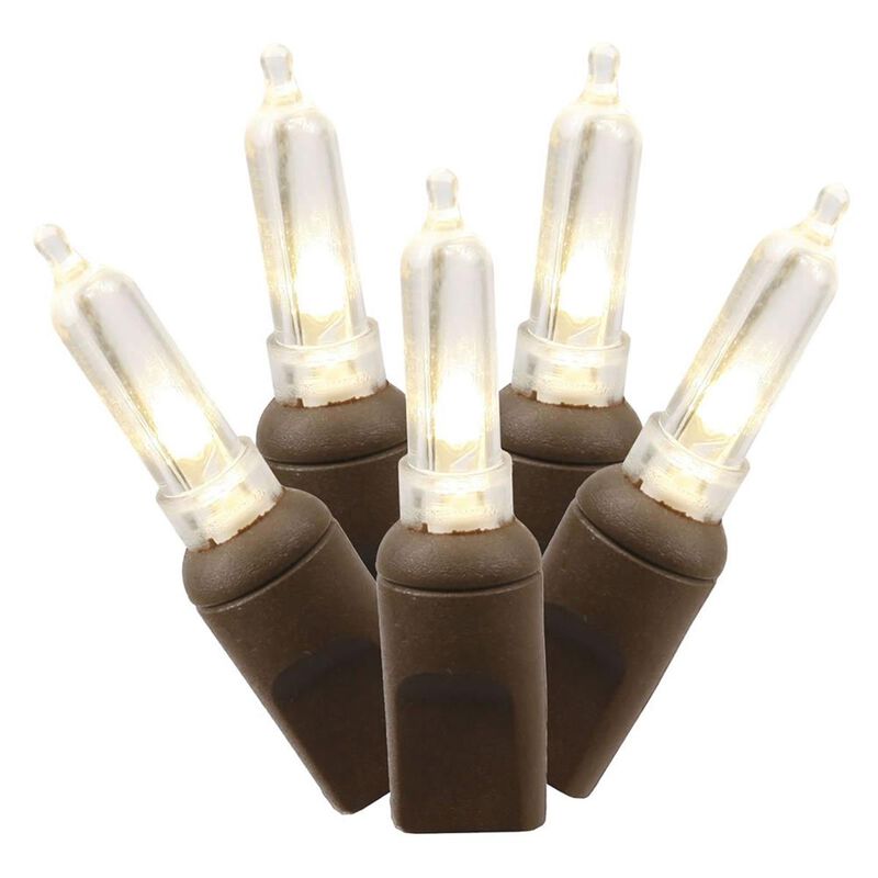 Vickerman  LED Brown Wire Italian End Connecting 34 ft. Long Light Set with Warm White Lights
