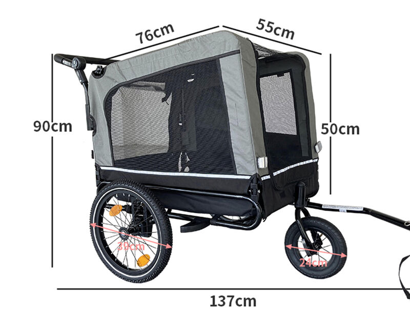 Streamdale Heavy-Duty Foldable Pet Stroller Trailer