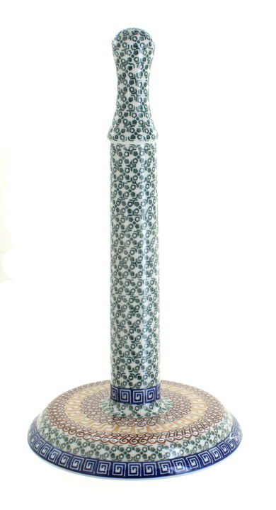 Blue Rose Polish Pottery Maia Paper Towel Holder