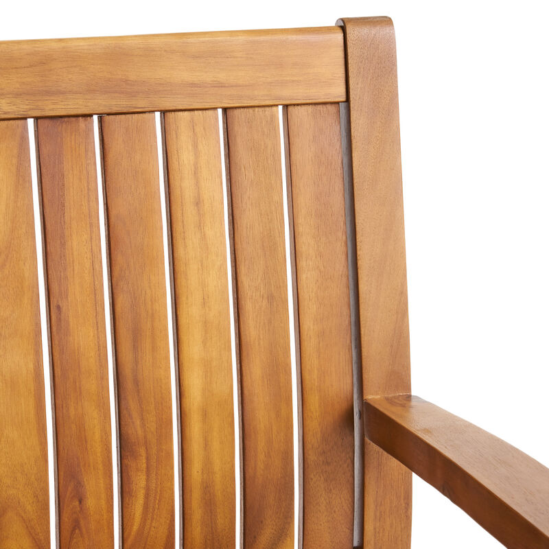 Merax Acacia Wood Outdoor Indoor Dining Chairs 2PCS