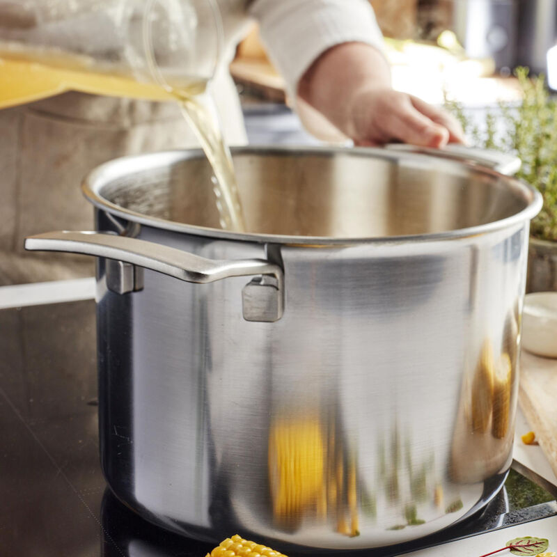 Demeyere Industry 5-Ply 8-qt Stainless Steel Stock Pot