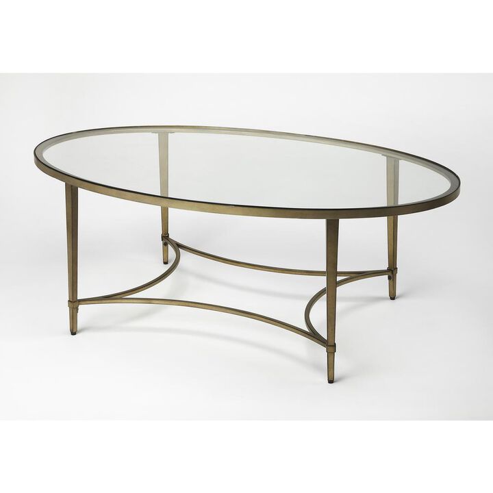 Gold Elegance Oval Coffee Table, Belen Kox