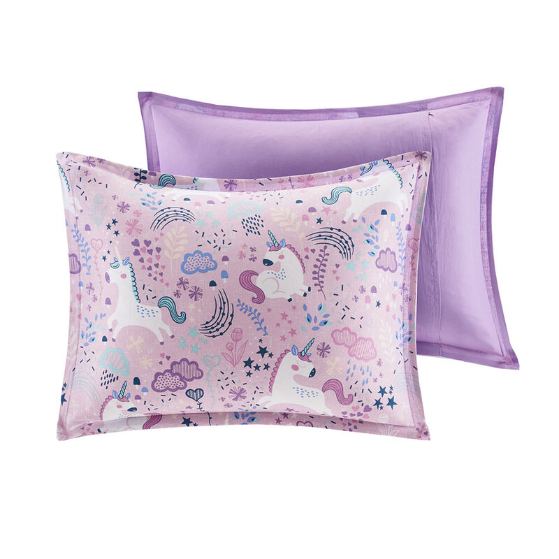 Gracie Mills Glenda Magic Unicorn Cotton Duvet Cover Set