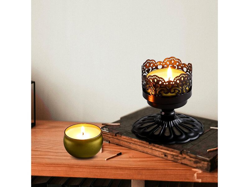 Antizer Candle Holders Set 3-4/5” Hight Elegant Iron Metal Candlesticks