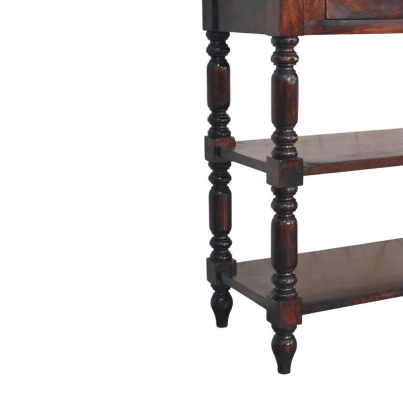 Artisan Furniture Solid Wood  Turned legs Cherry Side Table