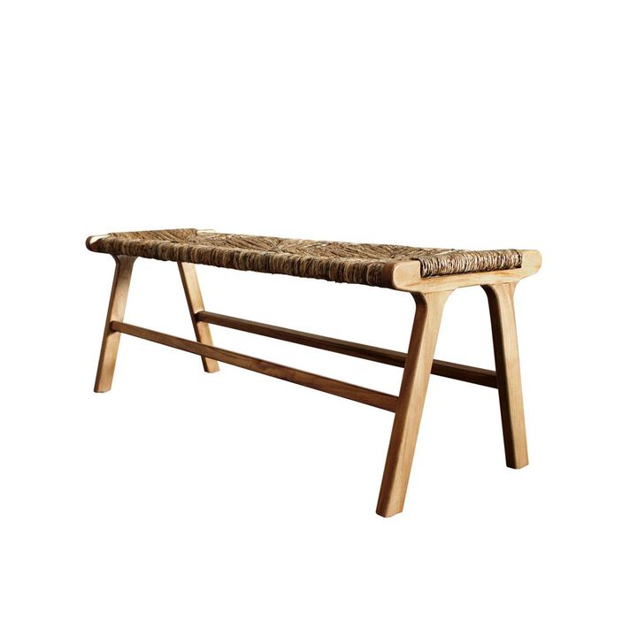Carolina Living Karson 48 Banana Weave Bench - Caramel - Natural