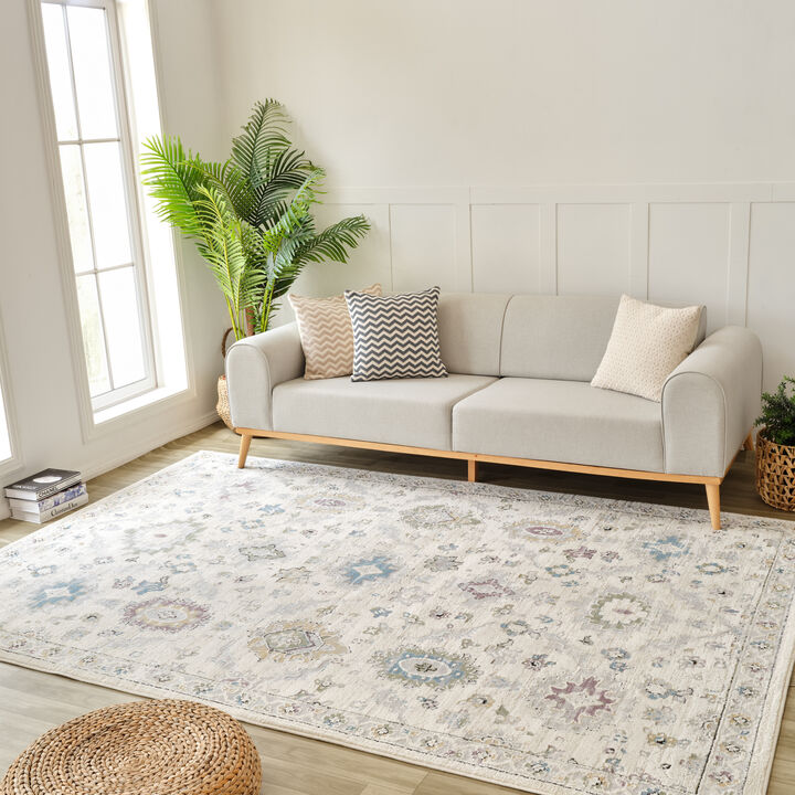 Nomad Classic Boho Beige Cream Indoor Area Rug