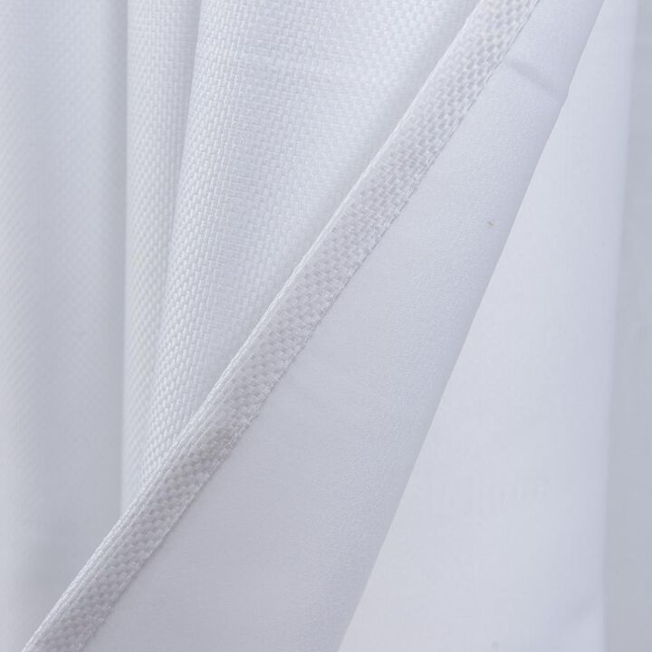 Lucas Jacquard Blackout Grommet Curtain Panel White by Olivia Gray
