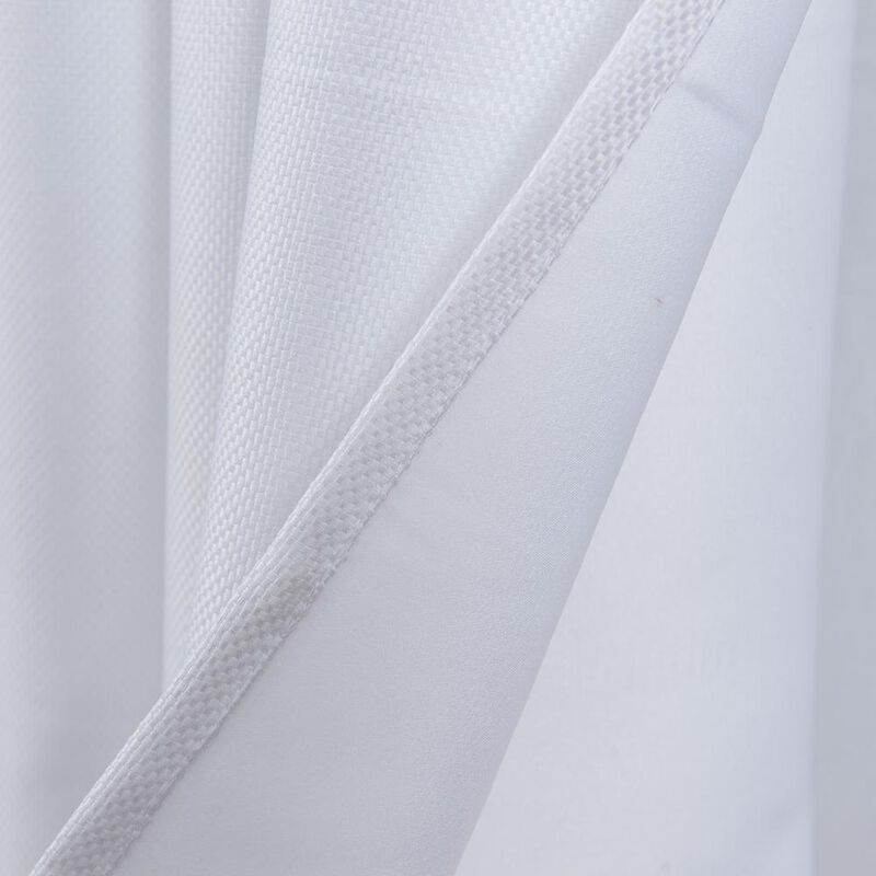 Lucas Jacquard Blackout Grommet Curtain Panel White by Olivia Gray