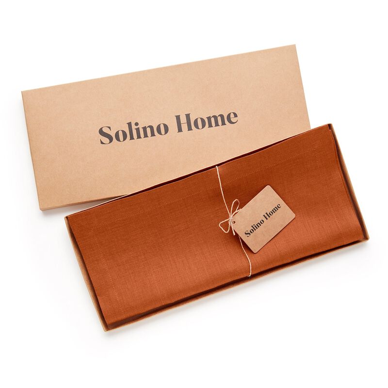 Solino Home 100% Pure Linen Table Runner | Fete for Valentine;s