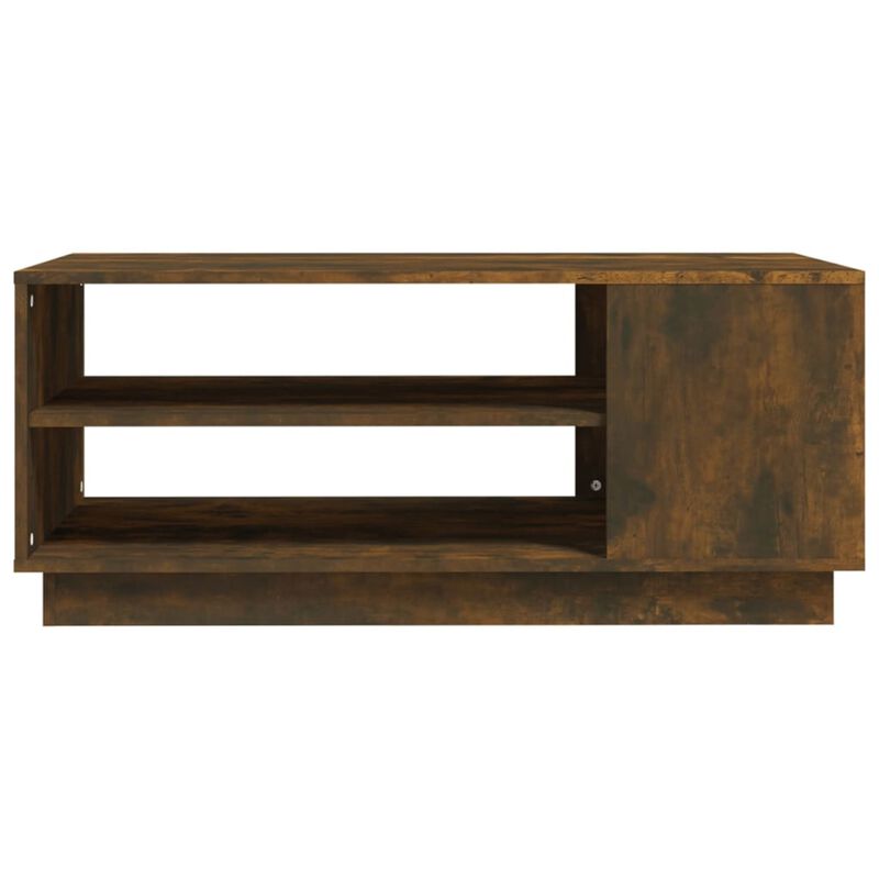 vidaXL Coffee Table Smoked Oak 40.2"x21.7"x21.7" Chipboard