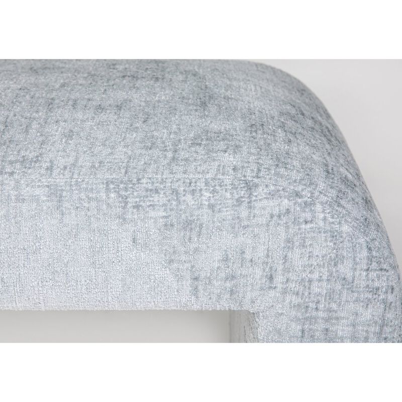 Jofran Sophia Modern Luxury Curved Upholstered Waterfall Jacquard Bench - Large