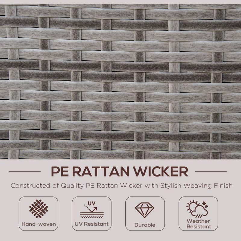 Woven Outdoor Lounge: 2-Seater Rattan Sofa with Storage