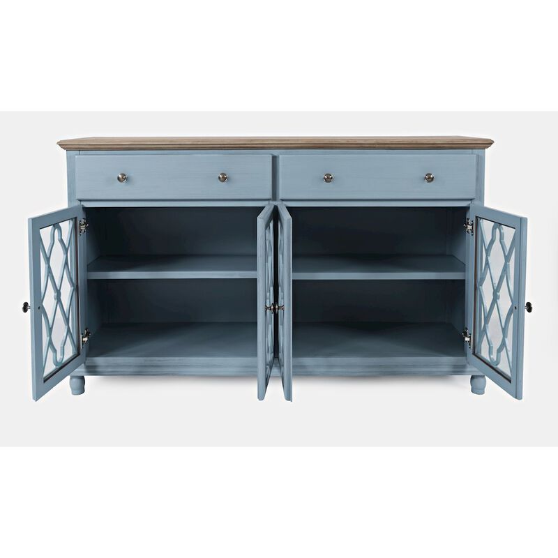 Jofran Aurora Hills Country Wire-Brushed 4 Door Accent Chest