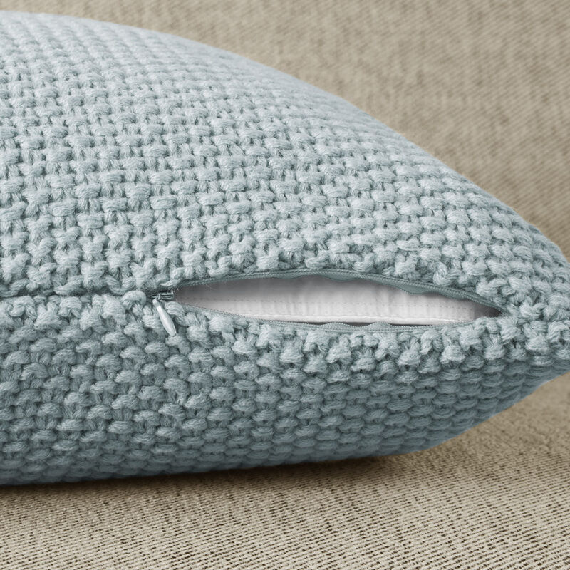 Gracie Mills Lessie Solid Knit Square Pillow Cover