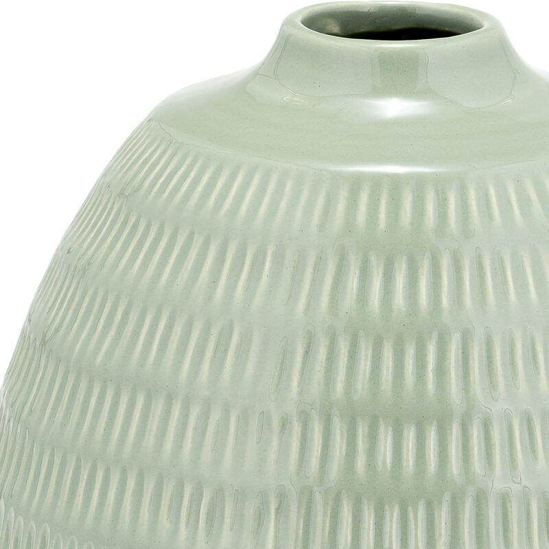 7" Stripe Oval Vase
