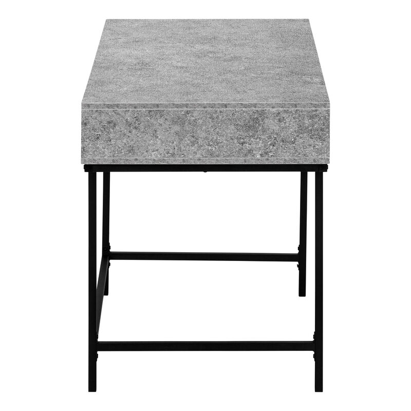 Monarch Specialties I 7559 Computer Desk, Home Office, Laptop, Storage Drawers, 48"L, Work, Metal, Laminate, Grey, Black, Contemporary, Modern