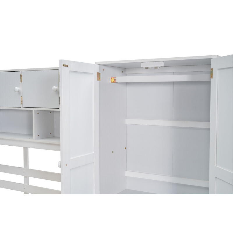 Merax Storage Loft Bed  with Desk