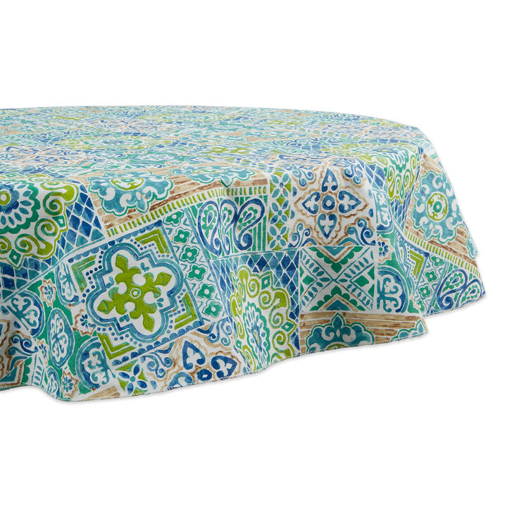 70" Spanish Tile Vinyl Tablecloth
