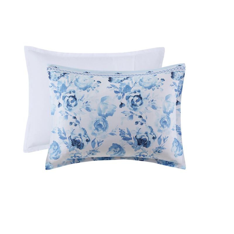 Gracie Mills Alejandra Floral Striped Duvet Cover Set