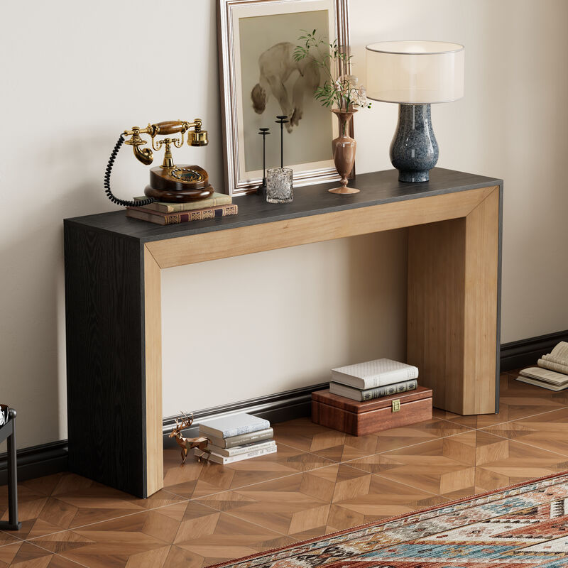 Merax Wood Veneer Top Console Table for Hallway, Living Room, or Entryway
