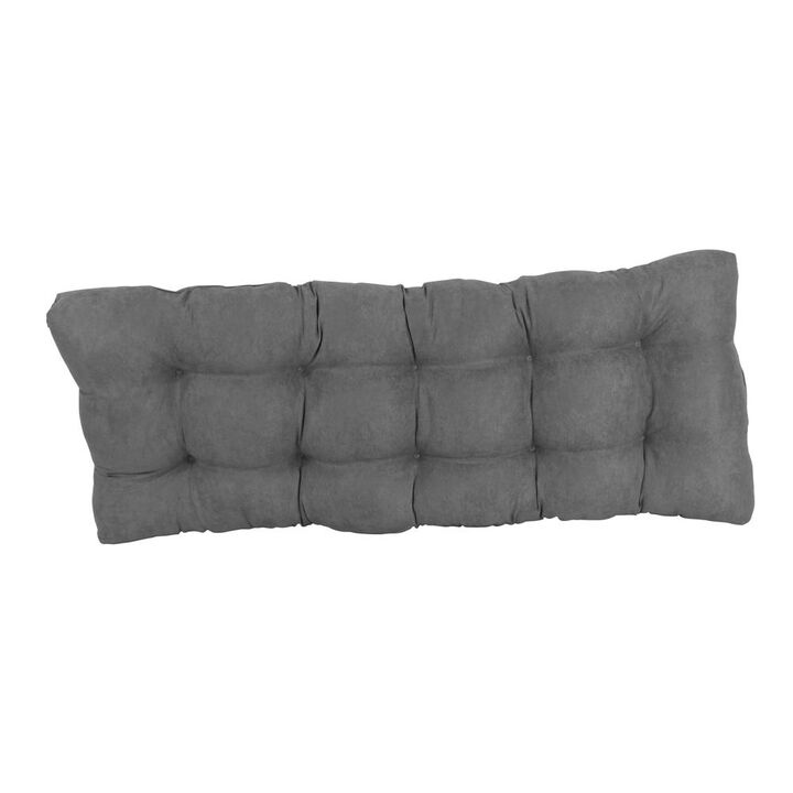 Blazing Needles 46-inch by 19-inch Tufted Solid Microsuede Bench Cushion