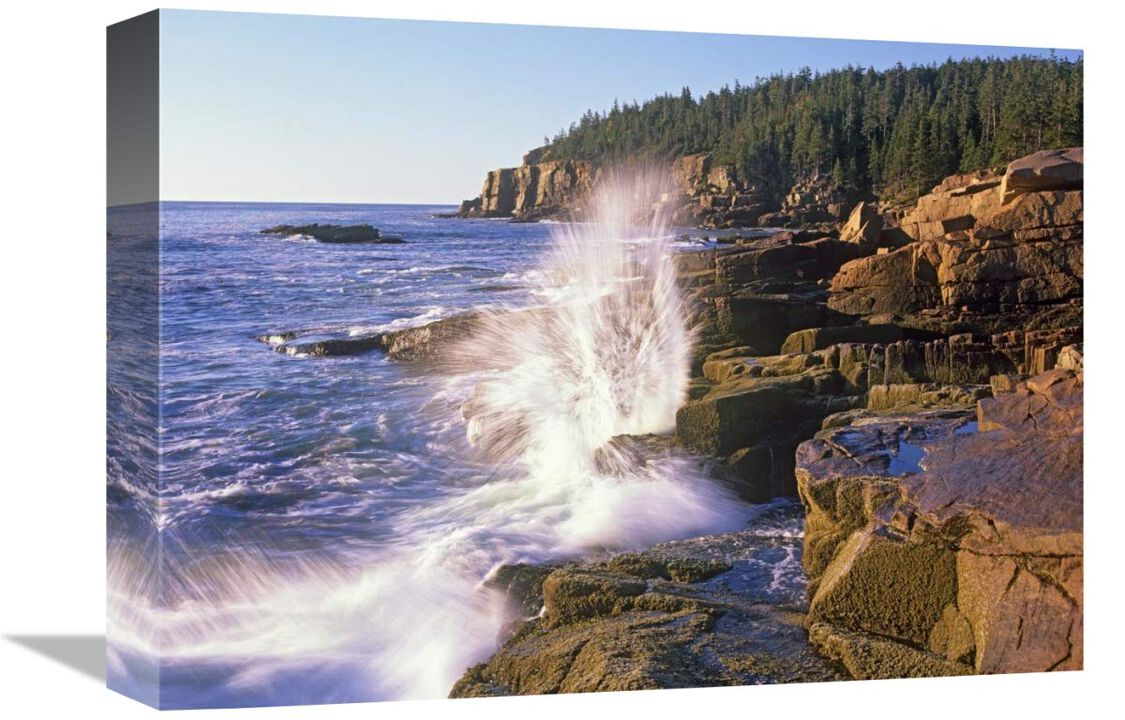 Atlantic Coast near Thunder Hole, Acadia National Park, Maine-Canvas Art-16x12