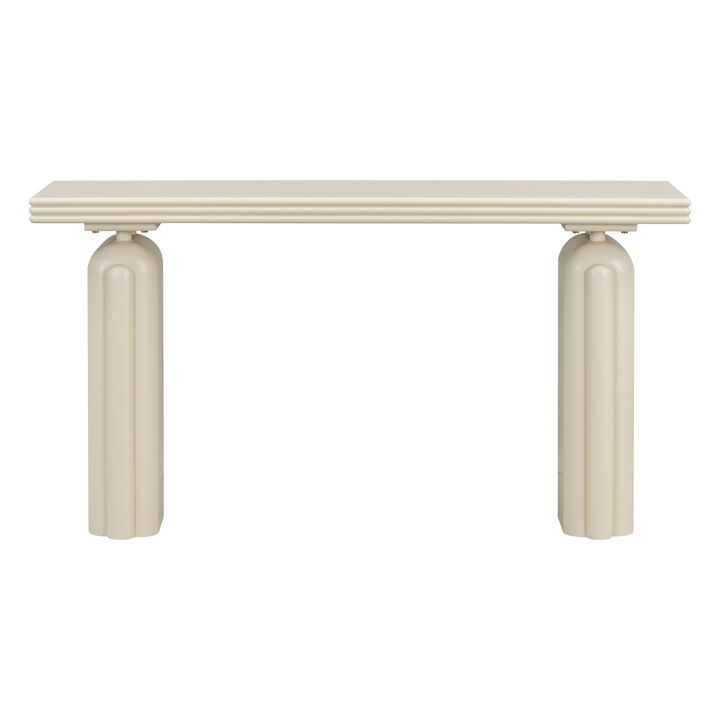 Merax Luxurious Acacia Veneer Console Table