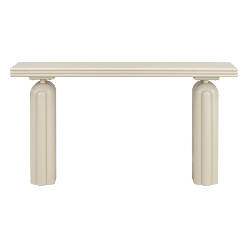 Merax Luxurious Acacia Veneer Console Table