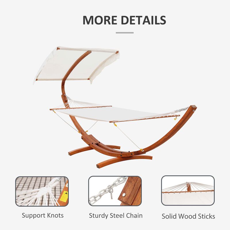 Duo Relaxation Station: 2-Person Arc Hammock with Canopy Stand
