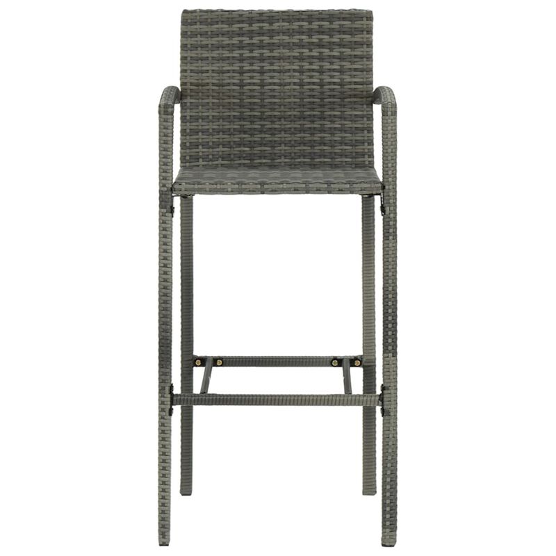 vidaXL 3 Piece Garden Bar Set Gray