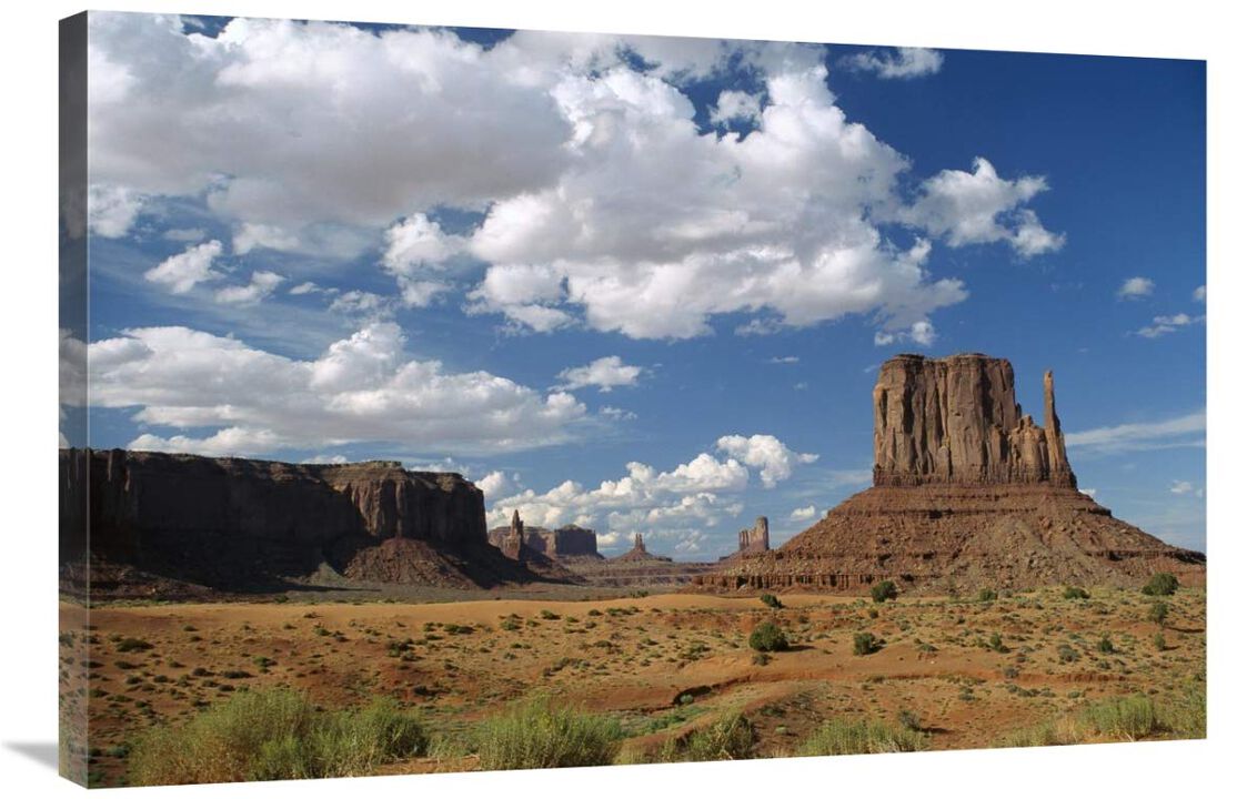 Landscape view, Monument Valley Navajo Tribal Park, Arizona-Canvas Art-36x24