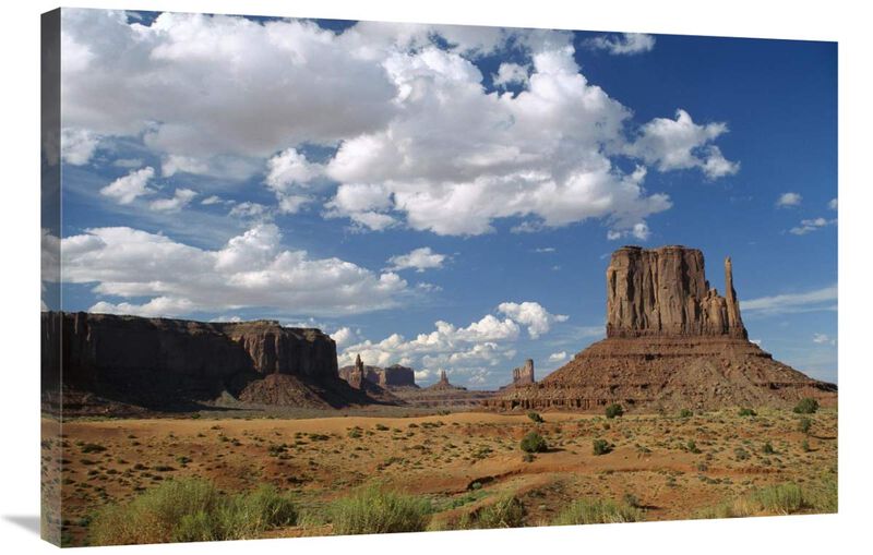 Landscape view, Monument Valley Navajo Tribal Park, Arizona-Canvas Art-36x24