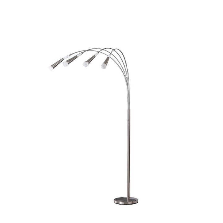 72" Kiery 4 Arm Aluminum LED Arc Floor Lamp