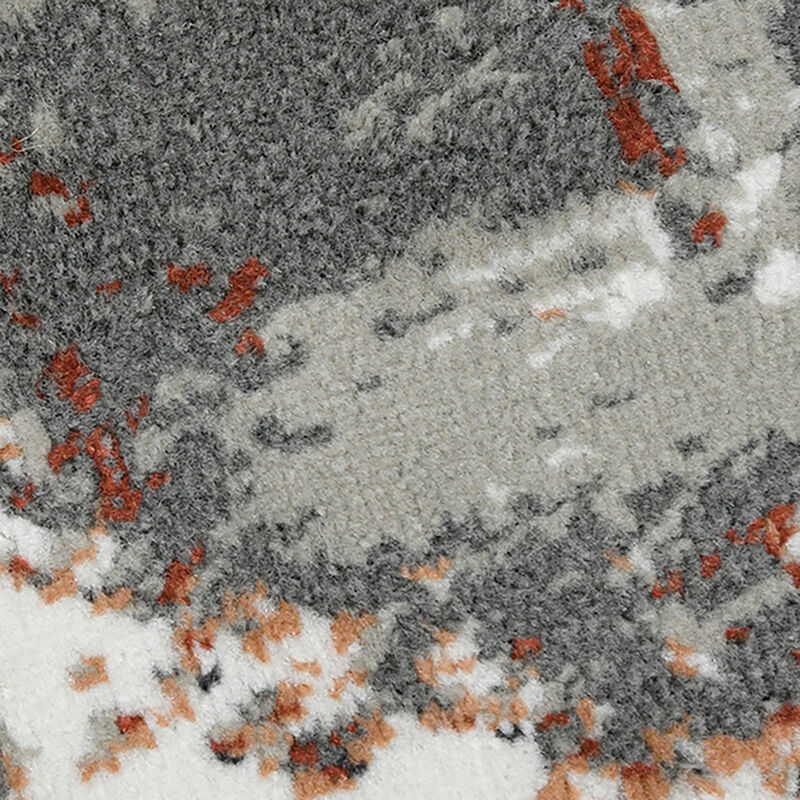 Alpine Ehra Rust Abstract Area Rug 6'7" x 9'