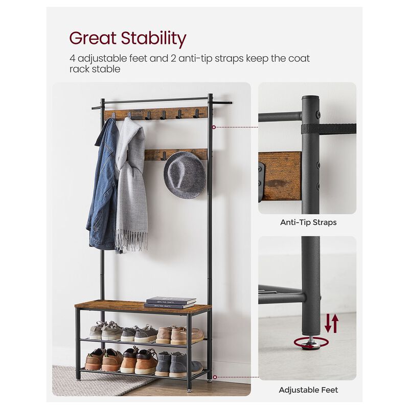 Hall Tree with Shoe Storage Bench