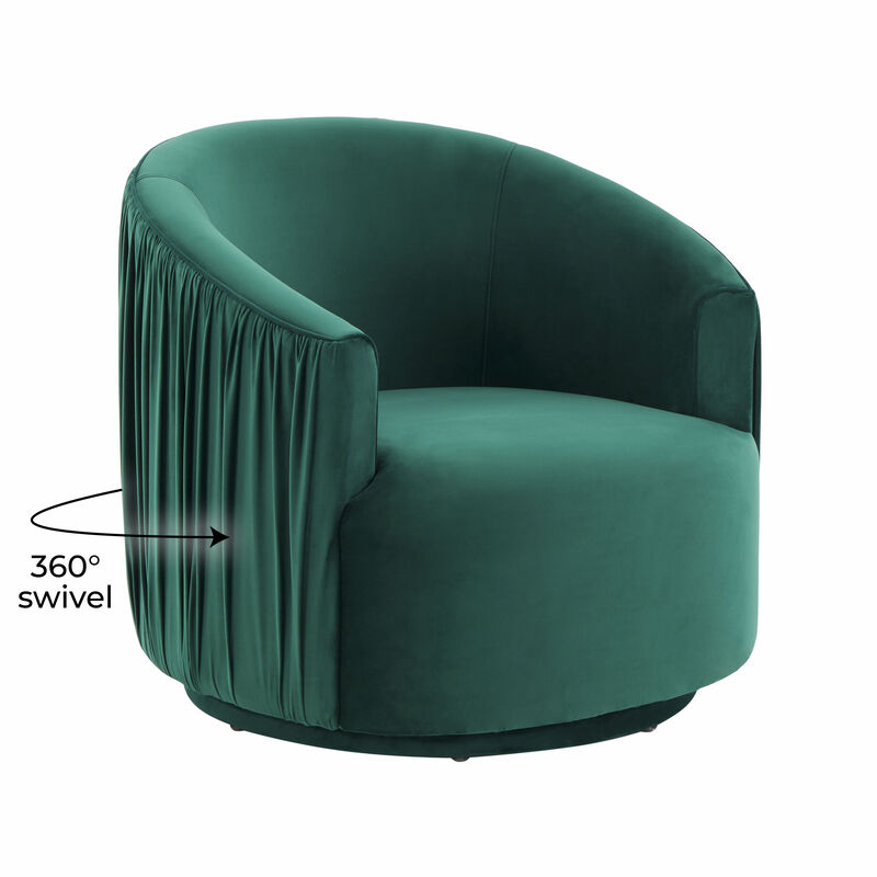 London Pleated Swivel Chair
