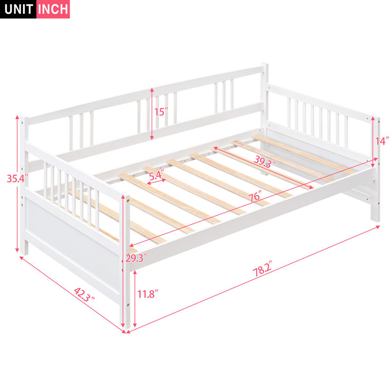 Merax Modern Solid Wood Daybed Sofa Bed