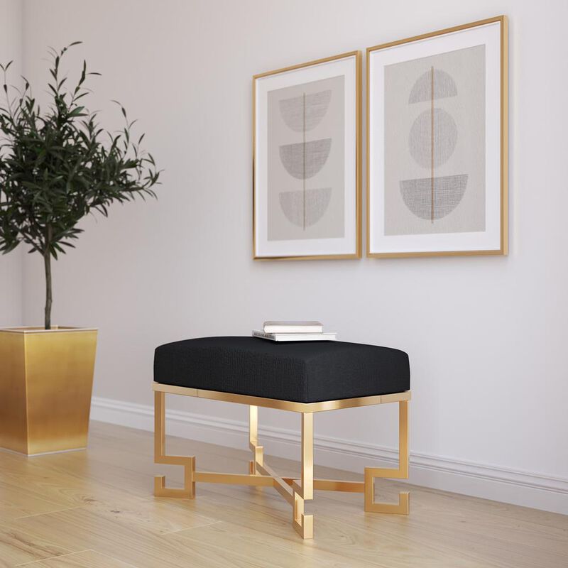 Dina Stool Gold Black