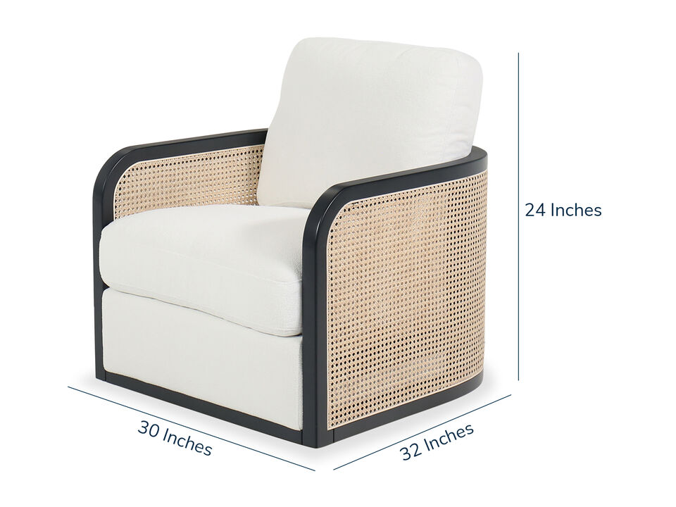 Malibu Cane Swivel Chair