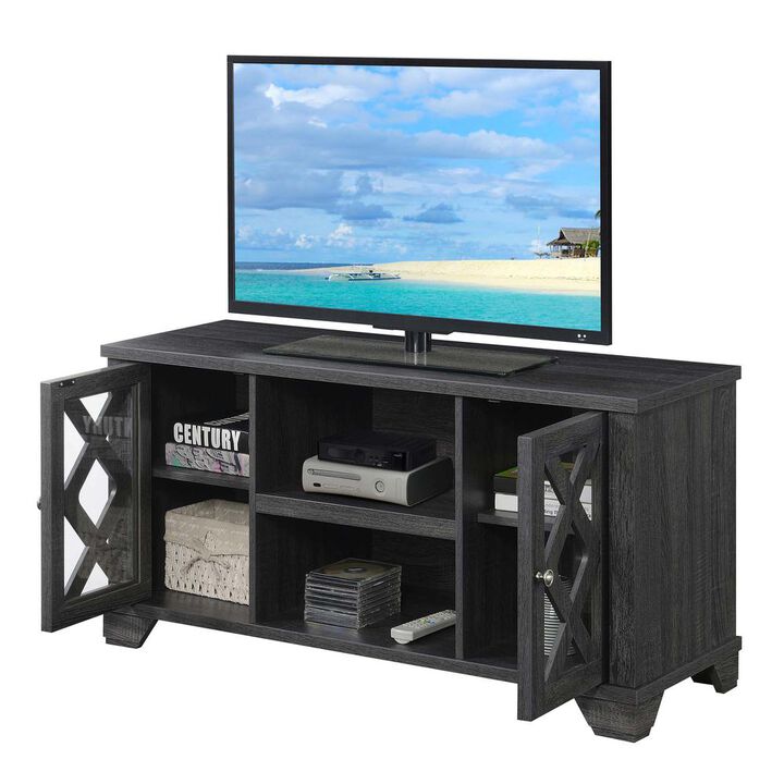 Convenience Concepts Gateway TV Stand with Storage Cabinets and Shelves, Weathered Gray