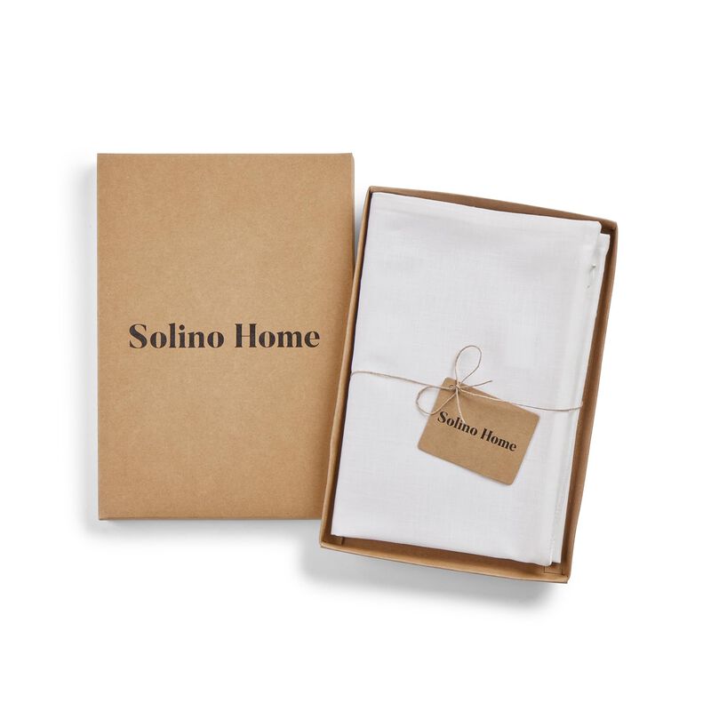 Solino Home Decorative Linen Pillow Cover 20 x 20 Inch - 100% European Flax Throw Pillow Case with Invisible Zipper | Montauk